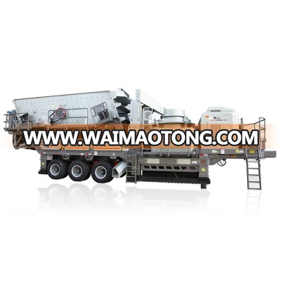 New design Low price stone production line iron ore mobile crusher